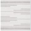 SAFAVIEH Striped Kilim Collection 4' x 6' Silver/Grey STK505G Handmade Flatweave Cotton Area Rug view 3