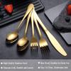Berglander Flatware Set 40 Piece, Stainless Steel With Titanium Gold Plated, Golden Color Flatware Set, Silverware, Cutlery Set Service For 8 (Shiny Gold) view 4