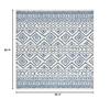 SAFAVIEH Tulum Collection Area Rug - 6'7" Square, Ivory & Navy, Moroccan Boho Distressed Design, Non-Shedding & Easy to Clean, Ideal for Living Room, Bedroom, Dining Space (TUL267C) view 2