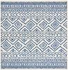SAFAVIEH Tulum Collection Area Rug - 6'7" Square, Ivory & Navy, Moroccan Boho Distressed Design, Non-Shedding & Easy to Clean, Ideal for Living Room, Bedroom, Dining Space (TUL267C) view 3
