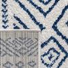 SAFAVIEH Tulum Collection Area Rug - 6'7" Square, Ivory & Navy, Moroccan Boho Distressed Design, Non-Shedding & Easy to Clean, Ideal for Living Room, Bedroom, Dining Space (TUL267C) view 4