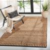 SAFAVIEH Kilim Collection Accent Rug - 3' x 5', Natural & Black, Handmade Boho Jute, Ideal for High Traffic Areas in Entryway, Living Room, Bedroom (KLM456A) view 1
