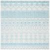 SAFAVIEH Area Rug 8x10 - Tulum Collection - Large - Ivory & Turquoise, Moroccan Boho Distressed Design, Non-Shedding & Easy to Clean, Ideal for Living Room, Bedroom, Dining Space (TUL229P) view 3