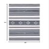 SAFAVIEH Striped Kilim Collection 4' x 6' Black/Ivory STK511Z Handmade Flatweave Cotton Area Rug view 2