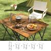 HOOBRO Folding TV Tray Tables, Set of 4 TV Trays with Storage Rack, Industrial Side Table for Eating at Couch, Foldable Snack Table for Small Space, Easy Assembly, Rustic Brown and Black BF50BZ01 view 2