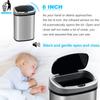 Bigacc Kitchen Trash Can | Stainless Steel 13 Gallon Trash Can | 50L Touch Free Garbage Can with Lid | Electronic Sensor High Capacity Trash Bin for Bathroom Kitchen Office, Silver view 4