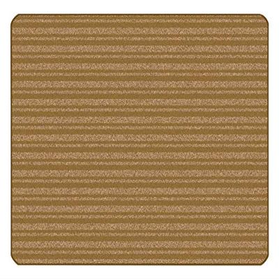 Carpets for Kids 24754 KIDSoft Subtle Stripes Solid Decorative Kids Teen Room Rug 4ft x 6ft Rectangle Brown