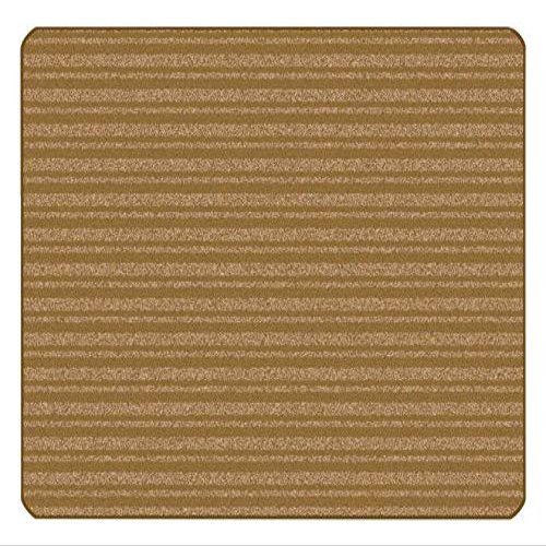 Carpets for Kids 24754 KIDSoft Subtle Stripes Solid Decorative Kids Teen Room Rug 4ft x 6ft Rectangle Brown