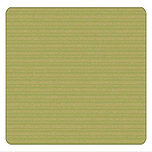 Carpets for Kids 35754 KIDSoft Subtle Stripes Tonal Solid Rug 4ft x 6ft Rectangle Green