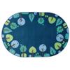 Carpets for Kids 1764 KIDSoft Tranquil Trees Decorative Nursery Room Rug 4ft x 6ft Oval Blue view 1
