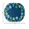 Carpets for Kids 1764 KIDSoft Tranquil Trees Decorative Nursery Room Rug 4ft x 6ft Oval Blue view 2
