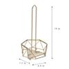 Kitchen Details Geode Paper Towel Holder | Countertop | Free Standing | Holds 1 Large Roll | Rust Resistant | Decorative | Satin Gold view 3
