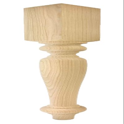 Highland Manor Wood Products Irish Farmhouse Dining Table Leg - 29" Tall x 3 1/2" Wide - Unfinished Wooden Leg for Kitchen Dining Tables, Classic Home Decor, or Desks (Cherry) (1 Leg)