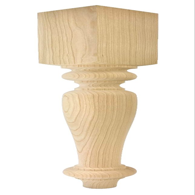 Highland Manor Wood Products Irish Farmhouse Dining Table Leg - 29" Tall x 3 1/2" Wide - Unfinished Wooden Leg for Kitchen Dining Tables, Classic Home Decor, or Desks (Cherry) (1 Leg)