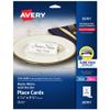 Avery Printable Place Cards with Sure Feed Technology, 1-7/16" x 3-3/4", White with Gold Border, 150 Blank Tent Cards for Laser or Inkjet Printers (35701) view 1