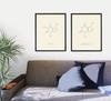 WUNDERKAMMER STUDIO - Caffeine & Chocolate Molecule Poster Print - Scientific Wall Art - House Home Dcor - Housewarming Gift - Set of 2 8x10 Framed Prints (Black) view 2