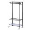 Alera ALEGR363618BL 36 in. W x 18 in. D x 75 in. H 30 Garments Wire Shelving Garment Rack - Black view 1