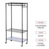 Alera ALEGR363618BL 36 in. W x 18 in. D x 75 in. H 30 Garments Wire Shelving Garment Rack - Black view 3