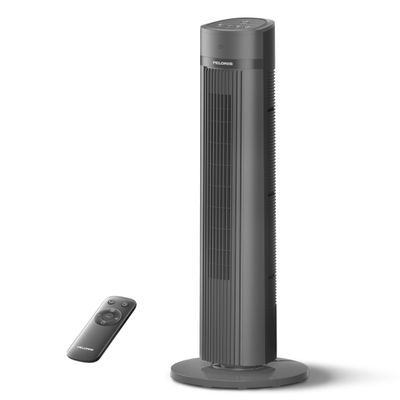 PELONIS 40-inch Bladeless Tower Fan for Bedroom, Standing Fan with Remote Control, 26ft/s, 90 Oscillation, 3 Speed Settings, 27 dB, 3 Modes, 15-Hour Timer, LED Display, Fan that Blows Cold Air, Black
