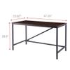Alera Industrial Series Table Desk, 47.25" X 23.63" X 29.5", Modern Walnut view 3