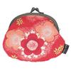 3.3 Size Coin Pouch Plum Red Made in Japan Furoshiki Fabric Japanese Pattern Souvenir view 1