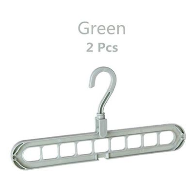 Juijnkt 2 PCS Multi-Port Support Hangers for Clothes Drying Rack Multifunction Plastic Clothes Rack Drying Hanger Storage Hangers YJ-LV-2PCS