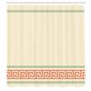 Ambesonne Abstract Shower Curtain, Simplistic Classic Greek Inspired Pattern in Monochrome Design, Cloth Fabric Bathroom Decor Set with Hooks, 69" W x 84" L, Ivory Green and Dark Salmon view 2