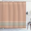 Ambesonne Abstract Shower Curtain, Simplistic Classic Greek Inspired Pattern in Monochrome Design, Cloth Fabric Bathroom Decor Set with Hooks, 69" W x 84" L, Warm Taupe and Sky Blue view 1
