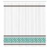 Ambesonne Abstract Shower Curtain, Simplistic Classic Greek Inspired Pattern in Monochrome Design, Cloth Fabric Bathroom Decor Set with Hooks, 69" W x 70" L, Black White and Teal view 2