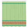 Ambesonne Abstract Shower Curtain, Simplistic Classic Greek Inspired Pattern in Monochrome Design, Cloth Fabric Bathroom Decor Set with Hooks, 69" W x 84" L, Pale Green Vermilion and Teal view 2