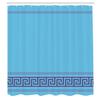 Ambesonne Abstract Shower Curtain, Simplistic Classic Greek Inspired Pattern in Monochrome Design, Cloth Fabric Bathroom Decor Set with Hooks, 69" W x 84" L, Violet and Sky Blue view 2