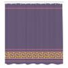 Ambesonne Abstract Shower Curtain, Simplistic Classic Greek Inspired Pattern in Monochrome Design, Cloth Fabric Bathroom Decor Set with Hooks, 69" W x 70" L, Grey and Orange view 2