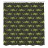 Ambesonne Sea Animals Shower Curtain, Sharks Swimming Horizontal Silhouettes Powerful Dangerous Wild Life, Cloth Fabric Bathroom Decor Set with Hooks, 69" W x 84" L, Brown Green view 2