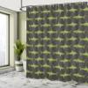 Ambesonne Sea Animals Shower Curtain, Sharks Swimming Horizontal Silhouettes Powerful Dangerous Wild Life, Cloth Fabric Bathroom Decor Set with Hooks, 69" W x 84" L, Brown Green view 4