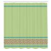 Ambesonne Abstract Shower Curtain, Simplistic Classic Greek Inspired Pattern in Monochrome Design, Cloth Fabric Bathroom Decor Set with Hooks, 69" W x 70" L, Pale Green and Dried Rose view 2