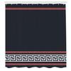 Ambesonne Abstract Shower Curtain, Simplistic Classic Greek Inspired Pattern in Monochrome Design, Cloth Fabric Bathroom Decor Set with Hooks, 69" W x 84" L, Coral and White view 2