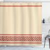 Ambesonne Abstract Shower Curtain, Simplistic Classic Greek Inspired Pattern in Monochrome Design, Cloth Fabric Bathroom Decor Set with Hooks, 69" W x 84" L, Red and Burgundy view 1