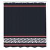 Ambesonne Abstract Shower Curtain, Simplistic Classic Greek Inspired Pattern in Monochrome Design, Cloth Fabric Bathroom Decor Set with Hooks, 69" W x 75" L, Coral and White view 2