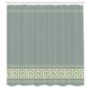 Ambesonne Abstract Shower Curtain, Simplistic Classic Greek Inspired Pattern in Monochrome Design, Cloth Fabric Bathroom Decor Set with Hooks, 69" W x 84" L, Grey Teal and Ivory view 2