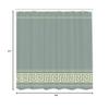 Ambesonne Abstract Shower Curtain, Simplistic Classic Greek Inspired Pattern in Monochrome Design, Cloth Fabric Bathroom Decor Set with Hooks, 69" W x 84" L, Grey Teal and Ivory view 3