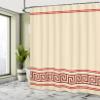 Ambesonne Abstract Shower Curtain, Simplistic Classic Greek Inspired Pattern in Monochrome Design, Cloth Fabric Bathroom Decor Set with Hooks, 69" W x 75" L, Red and Burgundy view 4