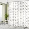 Ambesonne Boho Shower Curtain, Retro Arrow Pattern in Horizontal Line Heading to Opposite Directions Art, Cloth Fabric Bathroom Decor Set with Hooks, 69" W x 70" L, Taupe Brown view 4