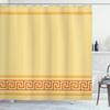 Ambesonne Abstract Shower Curtain, Simplistic Classic Greek Inspired Pattern in Monochrome Design, Cloth Fabric Bathroom Decor Set with Hooks, 69" W x 84" L, Beige and Orange view 1