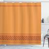 Ambesonne Abstract Shower Curtain, Simplistic Classic Greek Inspired Pattern in Monochrome Design, Cloth Fabric Bathroom Decor Set with Hooks, 69" W x 70" L, Cinnamon Orange view 1