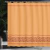 Ambesonne Abstract Shower Curtain, Simplistic Classic Greek Inspired Pattern in Monochrome Design, Cloth Fabric Bathroom Decor Set with Hooks, 69" W x 70" L, Cinnamon Orange view 3
