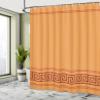 Ambesonne Abstract Shower Curtain, Simplistic Classic Greek Inspired Pattern in Monochrome Design, Cloth Fabric Bathroom Decor Set with Hooks, 69" W x 70" L, Cinnamon Orange view 4