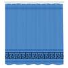 Ambesonne Abstract Shower Curtain, Simplistic Classic Greek Inspired Pattern in Monochrome Design, Cloth Fabric Bathroom Decor Set with Hooks, 69" W x 70" L, Navy and Blue view 2