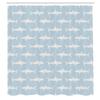 Ambesonne Sea Animals Shower Curtain, Sharks Swimming Horizontal Silhouettes Powerful Dangerous Wild Life, Cloth Fabric Bathroom Decor Set with Hooks, 69" W x 84" L, Soft Blue view 2