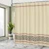 Ambesonne Abstract Shower Curtain, Simplistic Classic Greek Inspired Pattern in Monochrome Design, Cloth Fabric Bathroom Decor Set with Hooks, 69" W x 84" L, Pale Sepia Cinnamon and Brown view 4