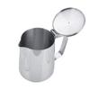 Fealay Espresso Cup Creamer Stainless Steel Cup Mug Milk Frothing Pitcher Jug with Lid for Latte Coffee Art view 1